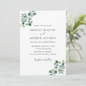 Invitation Elegant Eucalyptus Greenery Wedding (Debout devant)
