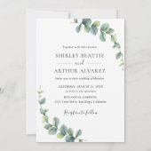 Invitation Elegant Eucalyptus Greenery Wedding (Dos)