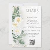 Invitation Elegant Eucalyptus Greenery Wedding Details Card (Devant)