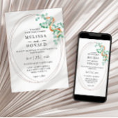 Invitation Elégant Eucalyptus Mariage floral