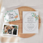 Invitation Elégant Eucalyptus Mariage floral