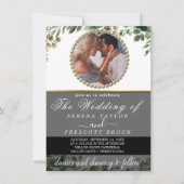 Invitation Elégant Eucalyptus Mariage photo (Devant)