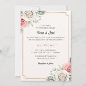 Invitation Elégant Eucalyptus Mariage simple (Devant)