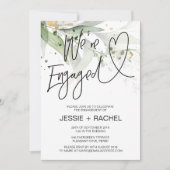 Invitation Elégant Eucalyptus Nous sommes engagés dans la par (Devant)