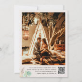 Invitation Elegant Eucalyptus Pampas Grass Protea Photo (Dos)