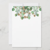 Invitation Elégant Eucalyptus Photo Célébration de la vie (Dos)