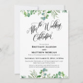 Invitation Élégant Eucalyptus pour la célébration de mariage  (Devant)