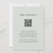 Invitation Elégant Eucalyptus QR Code Sage Mariage (Dos)