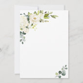 Invitation Elégant Eucalyptus Roses Blanches Brunch & Bubbly (Dos)