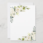 Invitation Elégant Eucalyptus Roses Blanches Brunch & Bubbly (Dos)