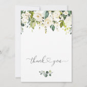 Invitation Elégant Eucalyptus Roses Blanches Brunch nuptial (Dos)