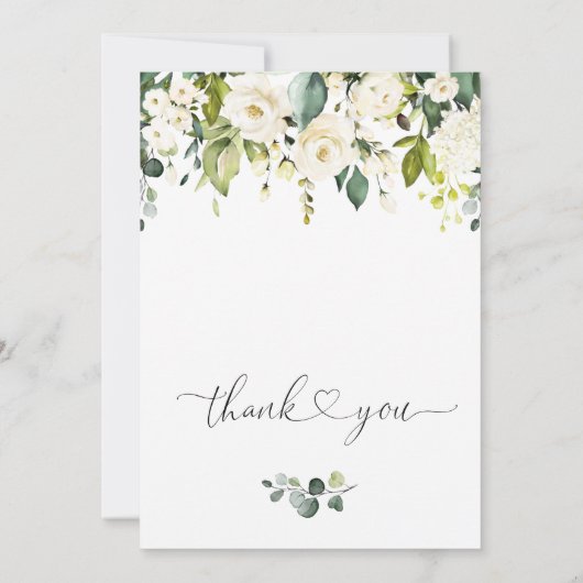 Invitation Elégant Eucalyptus Roses Blanches Brunch nuptial (Dos)