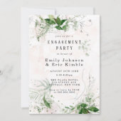 Invitation Elégant Eucalyptus Rustic Pink (Devant)