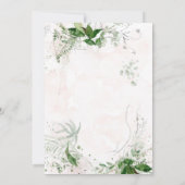 Invitation Elégant Eucalyptus Rustic Pink (Dos)