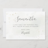 Invitation Elégant Eucalyptus Verdure Maid Of Honor Propositi (Dos)