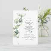 Invitation Elégant Eucalyptus Verdure Mariage moderne (Debout devant)