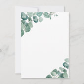 Invitation Elégant Eucalyptus Vino Avant Vows Fête des mariée (Dos)