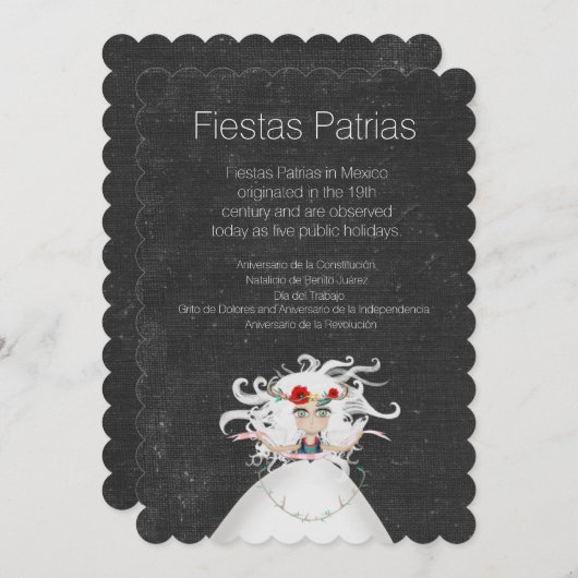 Invitation Élégant événement noir (Devant / Derrière)