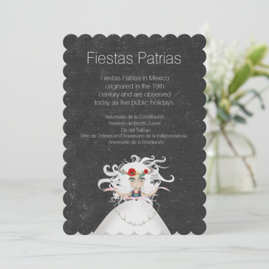 Invitation Élégant événement noir (Debout devant)