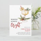 Invitation Élégant Faire des esprits Fête de Noël brillante (Debout devant)
