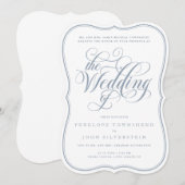 Invitation Élégant Faire-Écriture Régence Mariage (Devant / Derrière)
