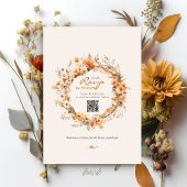 Invitation Elegant Fall Floral Ivory Rustic Autumn Wedding