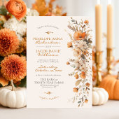 Invitation Elegant Fall Floral Ivory Rustic Autumn Wedding