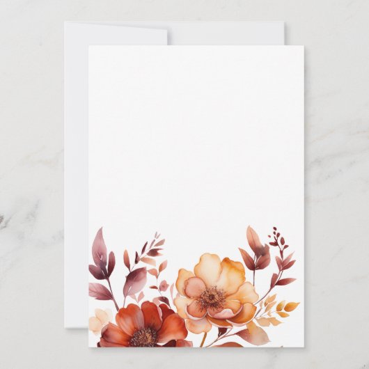 Invitation Elegant Fall Floral Thanksgiving Party (Dos)