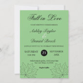 Invitation Elegant Fall in Love Sage Boho Rustic Mariage de a (Devant)
