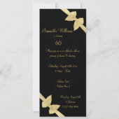 Invitation Elégant Faux Gold Bows 60e anniversaire (Dos)