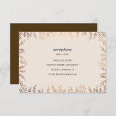 Invitation Élégant Faux Gold Foliage Insertion (Devant / Derrière)