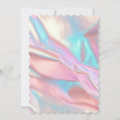 Invitation Elégant Faux Iridescente Foil et Mariage de Partie (Dos)