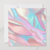 Invitation Elégant Faux Iridescente Foil et Mariage de Partie (Dos)