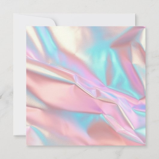 Invitation Elégant Faux Iridescente Foil et Mariage de Partie (Dos)