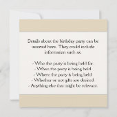 Invitation Elégant, Faux Wood, Faux Gold 7e anniversaire + No (Dos)