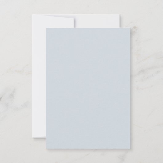 Invitation Élégant feuillage bleu Dusty (Dos)