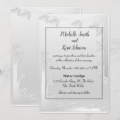Invitation Élégant Feuille d'argent (Devant / Derrière)