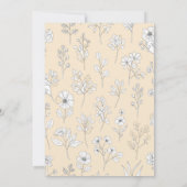 Invitation Élégant Feuille Gold Palm (Dos)