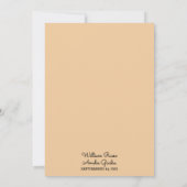 Invitation Élégant Feuille & Pampas Grass Mariage de automne (Dos)