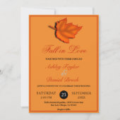 Invitation Élégant Feuille rustique brûlé Mariage de automne (Devant)