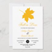 Invitation Élégant Feuilles d'automne Jaune Mariage Floral ru (Devant)