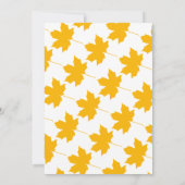 Invitation Élégant Feuilles d'automne Jaune Mariage Floral ru (Dos)