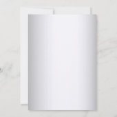 Invitation Élégant Fiançailles décoratif en or argenté (Dos)