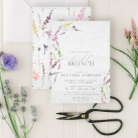 Elégant Fleur sauvage aquarelle Floral Bridal Brun