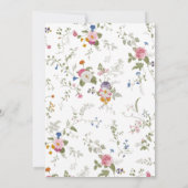 Invitation Elégant Fleur sauvage aquarelle Mariage floral  (Dos)