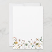 Invitation Elégant Fleur sauvage aquarelle Mariage floral (Dos)