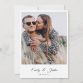 Invitation Elégant Fleur sauvage aquarelle photo Enregistrer (Dos)