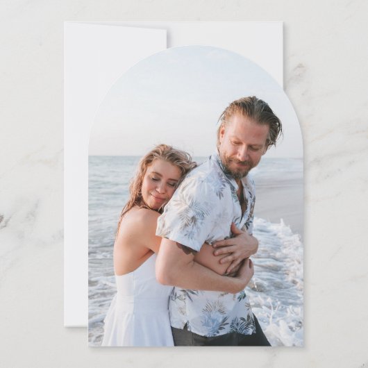 Invitation Élégant Fleur sauvage bleu Arch Mariage (Dos)