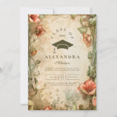 Invitation Élégant Fleur sauvage Bloom Graduation Party (Devant)