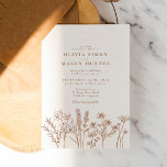 Invitation Élégant Fleur sauvage Boho brûlé Mariage orange<br><div class="desc">Elégant Boho Fleur sauvage Burnt Orange Faire-part de mariage - parfait pour les mariages rustiques d'automne ou d'hiver</div>